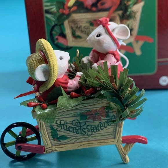 Carlton Cards Heirloom Collection 2002 Christmas Tree Ornament "My Mice Friend" - Picture 3 of 3